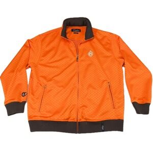 Eight 8732 Track Jacket Mens XL 52" Full Zip Out Hood Embroidered Checkerboard